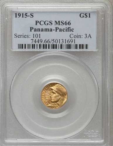 1915-S パナマ・パシフィック記念 1ドル金貨 MS66 PCGS