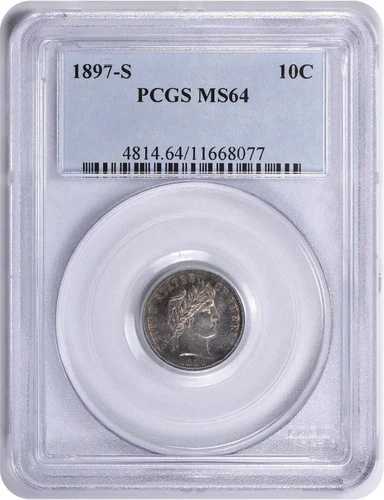1897-S バーバー シルバー ダイム MS64 PCGS｜WORLD RESOURCE【QUEEN店】