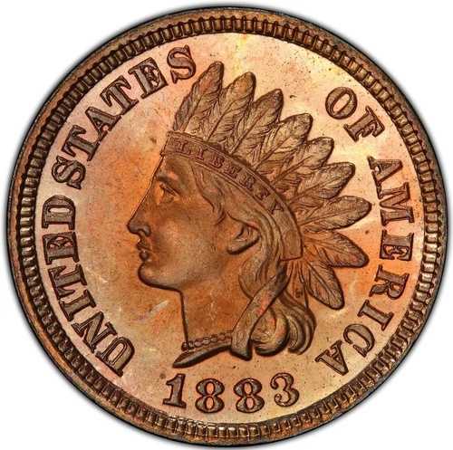 インディアンヘッド セント 1883 PCGS プルーフ 66 赤と茶色! CAC!!! 素晴らしいジェム プルーフ!!!
