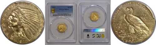 1911年 2.5ドル インディアン PCGS MS-64