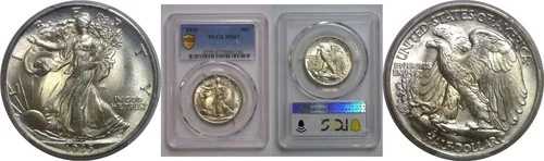 1935年ウォーキング・リバティ・ハーフダラー PCGS MS-67