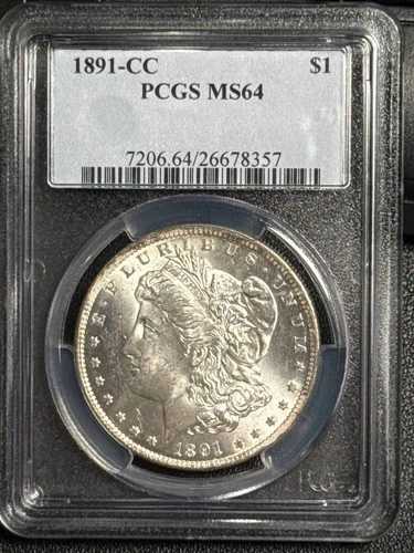 1891年CCモルガン銀貨 PCGS MS-64