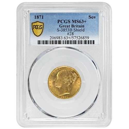 1871年ソブリンPCGS MS63+ビクトリアレアコイン｜WORLD RESOURCE【QUEEN店】