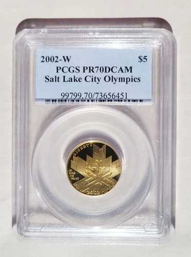2002年ソルトレイクシティオリンピック記念 5ドル金貨 5ドルプルーフ PR70DCAM PCGS
