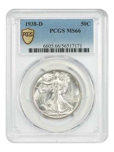 1938-D 50C PCGS MS66 - ウォーキング・リバティ・ハーフダラー - 少量発行