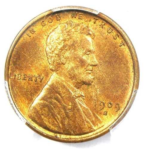 1909-S VDB リンカーン・ウィート・セント 1セント ペニー - PCGS 未流通詳細 (UNC MS)