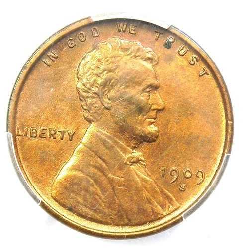 1909-S VDB リンカーン・ウィート・セント 1セント ペニー - PCGS 未流通詳細 (UNC MS)|WORLD RESOURCE【QUEEN店】