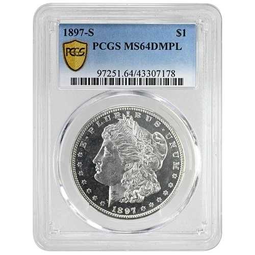 1897-S 1ドル モルガン・ダラー PCGS MS64DMPL 希少コイン