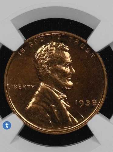 1938年プルーフNGC（CAC認定） - 1セントPF63、5セントPF64、10セントPF65、25セントPF64、50セントPF64
