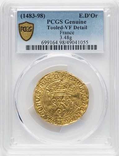フランス 1483-98 - シャルル8世 - エク・ドール・オー・ソレイユ - PCGS VF 詳細 -|WORLD RESOURCE【QUEEN店】