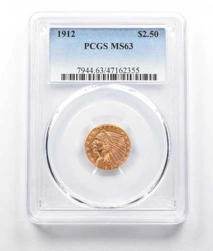 MS63 1912 $2.50 インディアンヘッド ゴールド クォーターイーグル PCGS *8093|WORLD RESOURCE【QUEEN店】