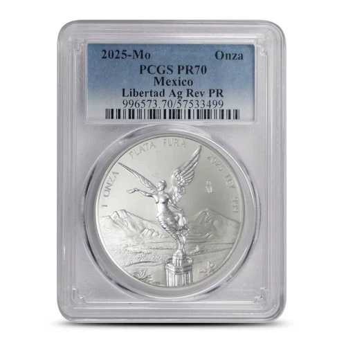 2025 PCGS PR70 メキシコ産シルバー リベルタッド リバースプルーフ 1オンス オンザ 415,305円