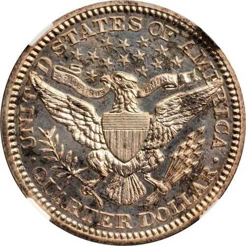 1915年 NGC PR65 発行枚数450枚 - 1859年から現在までの発行枚数の中で2番目に少ない！ $2,050 PCGS PG！ バーバークォーター｜WORLD RESOURCE【QUEEN店】