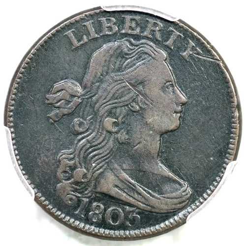 1803 S-265 R-4 PCGS XF 詳細 Lg 日付、Lg フラクション ドレープ バスト ラージ セント コイン|WORLD RESOURCE【QUEEN店】