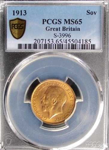 1913年 イギリス フルソブリン金貨 0.2354オンス - エリザベス2世 - MS 65 NGC|WORLD RESOURCE【QUEEN店】