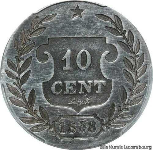 TT0073 ユニークな 10 サンタイム エッサイ ルイ フィリップ 1838 ルーシー メッツ アージャン PCGS UNC-
