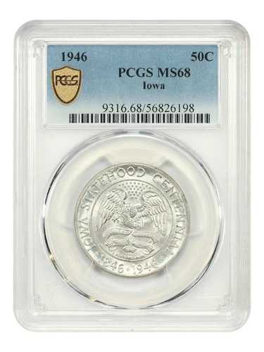 1946年 50セント アイオワ PCGS MS68 - クラシック シルバー 記念品|WORLD RESOURCE【QUEEN店】
