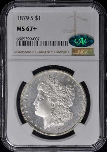 1879-S モルガン・ダラー S$1 NGC MS67+ (CAC)
