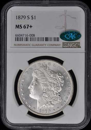 1879-S モルガン・ダラー S$1 NGC MS67+ (CAC)