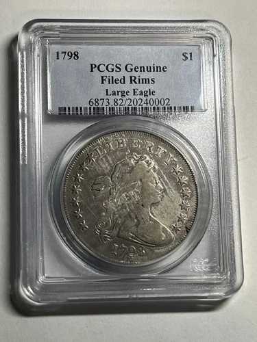1798年 ドレープ胸像 銀貨 PCGS 本物 ラージイーグルルックス VF ナイスストライク