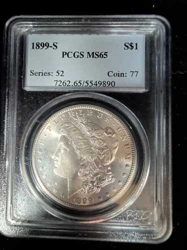 1899-S モルガン銀貨 MS65 PCGS - 5549890