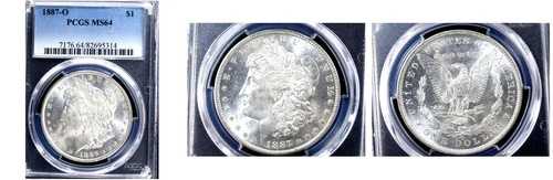 1887-O $1 MS64 PCGS-PQ シャープストライク モルガン・ダラー