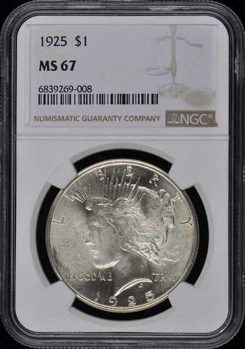 1925年 ピースドル S$1 NGC MS67｜WORLD RESOURCE【QUEEN店】