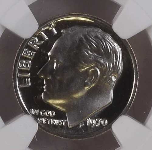 1970年 No-S NGC PR69 カメオ $3,750-CDN? ポップトップ? キーデート プルーフ ルーズベルト ダイム 10セント