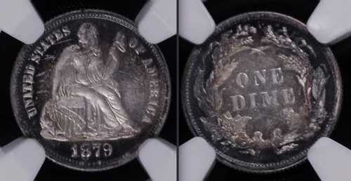 1879 NGC MS64 プルーフライク 14,000枚鋳造 - 最低1874年製 10セント ??? KEY シートダイム｜WORLD RESOURCE【QUEEN店】