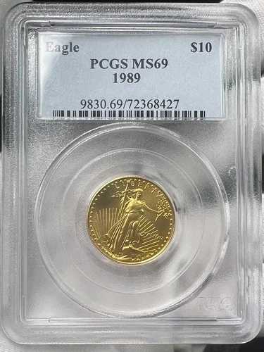 1989年 10ドル アメリカ 1/4オンス 金イーグル地金 PCGS MS69 コイン｜WORLD RESOURCE【QUEEN店】