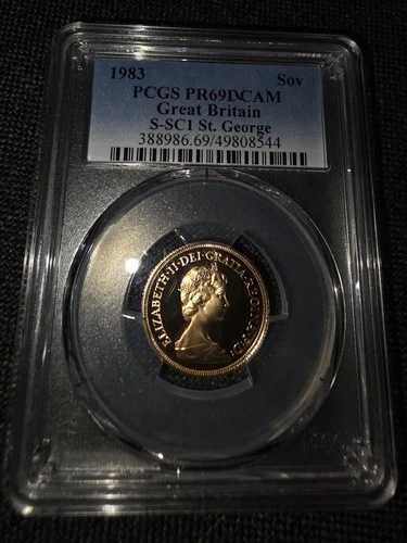 グレートブリテン II セントジョージ 1983 2 金貨 PCGS Pr6