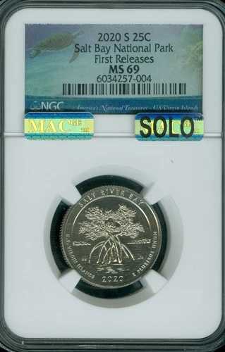 2020 S ソルトリバーベイ パーククォーター NGC MS69 MAC SOLO 最高級 スポットレス品質 *