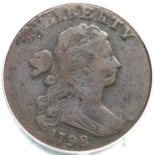 1798 S-178 R-5+ PCGS 1795年版 ドレープバスト ラージセントコイン 1セント
