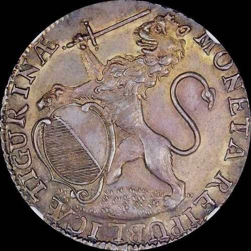 「希少」最高級品、PCGS & NGC MS64 1758 TALER 1/2 スイス KM#146 トーン 437,085円
