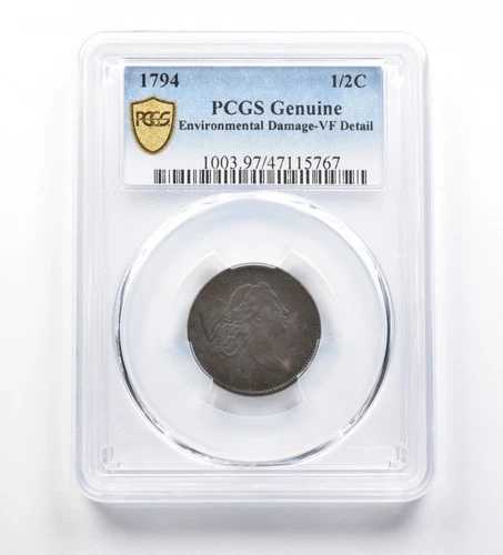 正規 VF 1794 リバティキャップ ハーフセント PCGS *1196｜WORLD RESOURCE【QUEEN店】