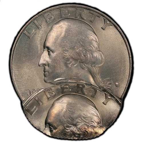 PCGS MS65 フレッド・ワインバーグ・コレクション ダブルストラック 2nd オフセンター クォーターエラー|WORLD RESOURCE【QUEEN店】