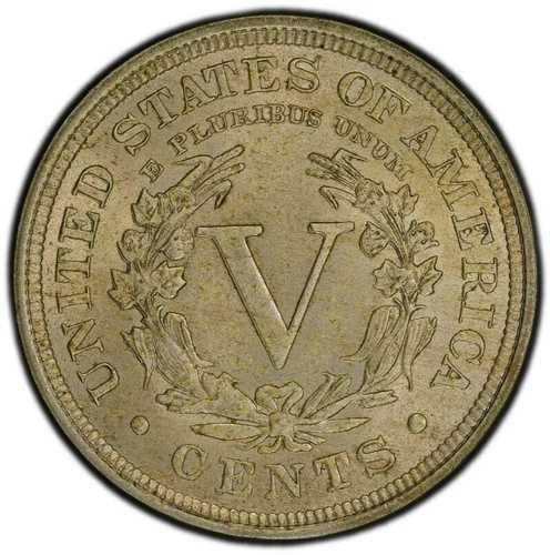 1900年 DBL DIE REV 5c PCGS MS 63 FS-801 - 希少なリバティニッケル DDR ヴァリエーション