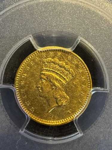 1857-S 1ドル金貨 PCGS AU-53