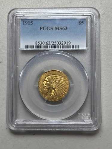 1915年 5ドル インディアンハーフイーグル PCGS MS63