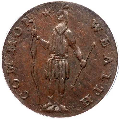1788 R 3-A R-4 PCGS AU 55 マサチューセッツ セント コロニアル銅貨