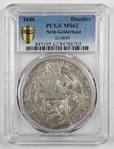 1646 オランダ ヘルダーランド シルバー ダールダー D-4849 PCGS MS62｜WORLD RESOURCE【QUEEN店】