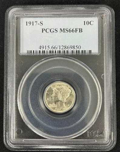 1917-S マーキュリーダイム MS-66 PCGS (FB) #12869850