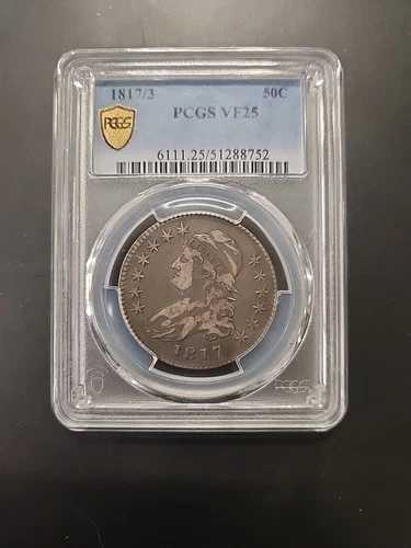 1817/3 バストハーフダラー VF25 PCGS 101a