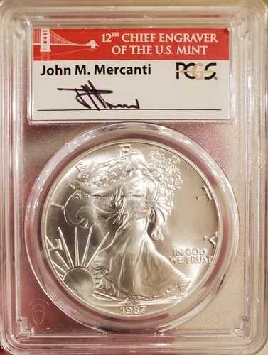 1987年以降 メルカンティブリッジ シルバーイーグルコイン PCGS MS70 (110枚限定) 400,400円