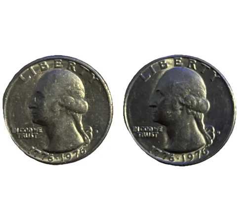 1776年と1976年の25セント硬貨2枚（エラーあり）販売中
