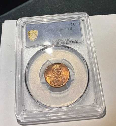 PCGS MS63RB 1987年リンカーンセント ミントマークなし 美しい赤の光沢 希少なオールドコイン