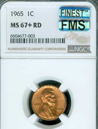 1965 リンカーン セント NGC MS67 + プラス レッド マック FMS 最高品質 & スポットレス 非常に希少。|WORLD RESOURCE【QUEEN店】