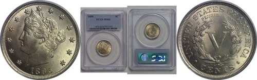 1895年 リバティニッケル PCGS MS-66