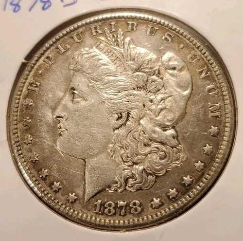 1878年 S モルガン銀貨。本物保証。XF EF AU