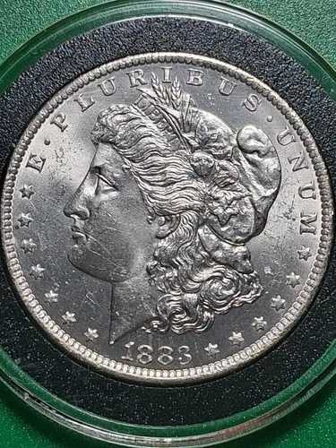 1883-0 モーガン銀貨。MS/BU/チョイスジェム。新品同様。+++++。